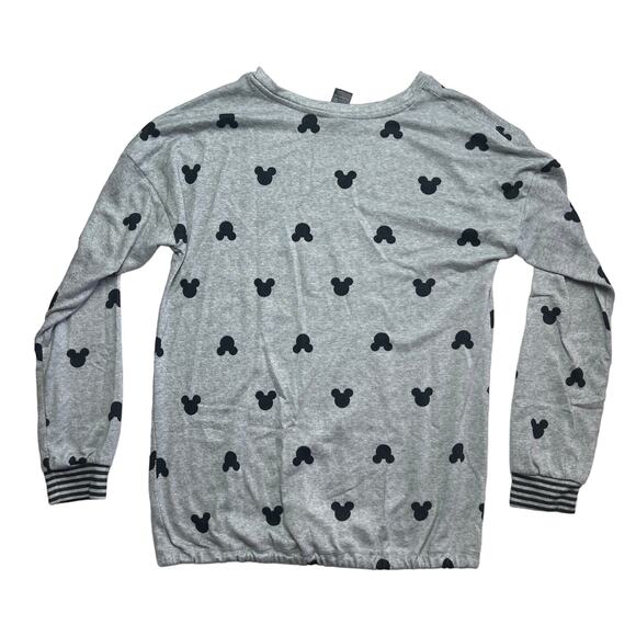 Disney Mickey Mouse Grey‎ & Black Polka Dot Sleep Top- Womens XS - Picture 2 of 7